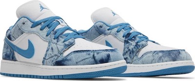 Air Jordan 1 Low- Washed Denim 6.5Y (GS) | eBay
