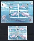 China Macau 2017 Chinese White Dolphin WWF ANIMALS Fish Stamps set WWF
