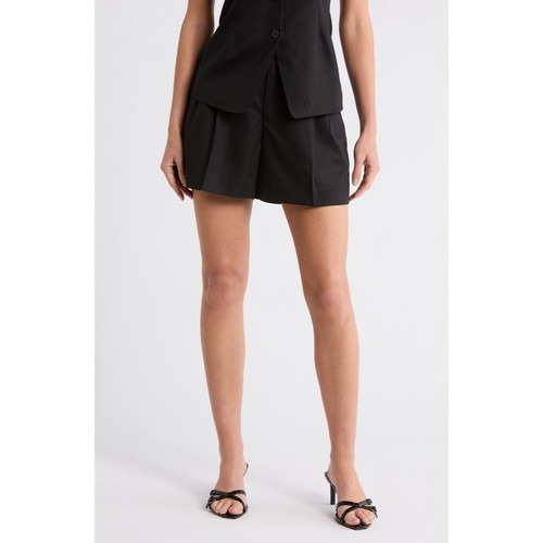 Madewell Harlow Pleated Linen Blend Shorts, Size 2