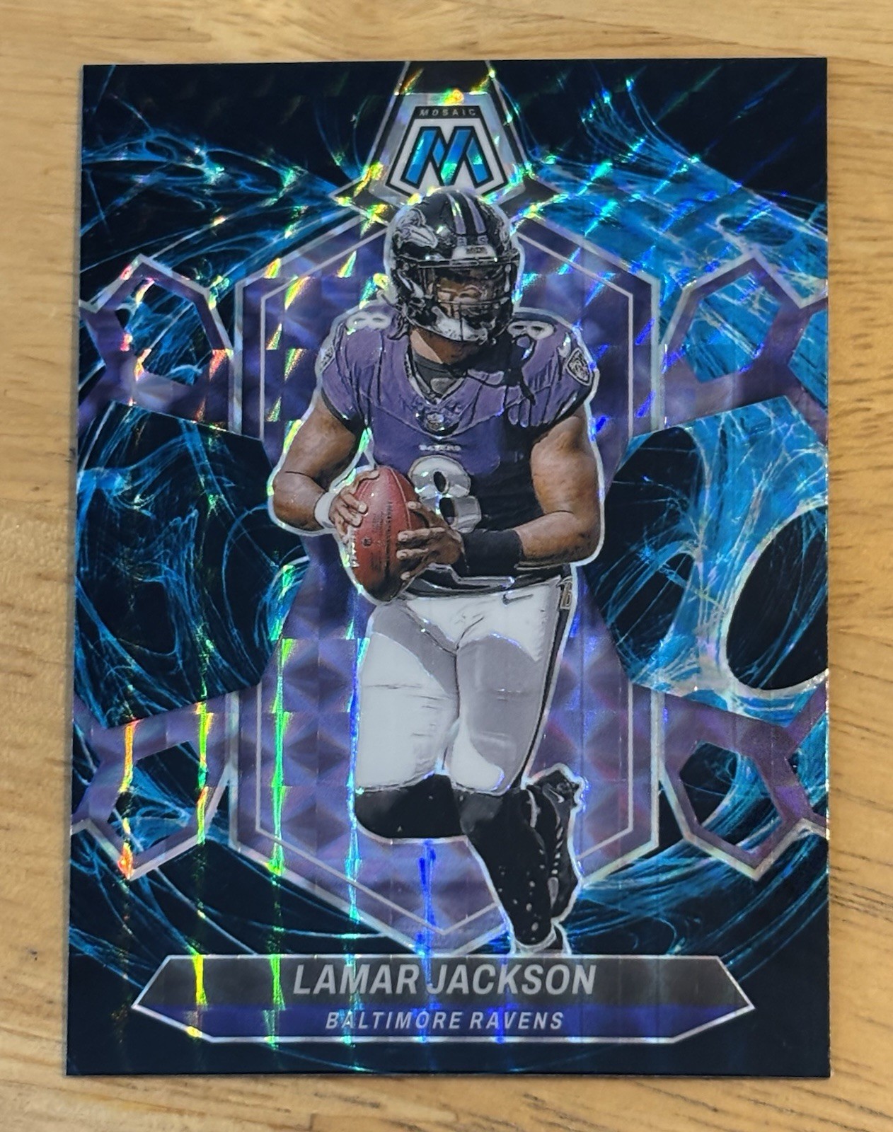 2024 Panini Mosaic Lamar Jackson Genesis Mosaic Prizm Ravens CASE HIT SSP #15