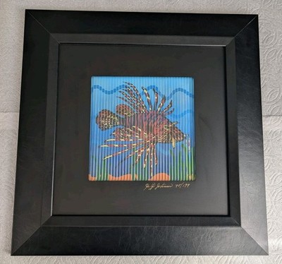 Jeff Johnson Tropical Fish Limited Edition Signed Framed Modern Abstract Print