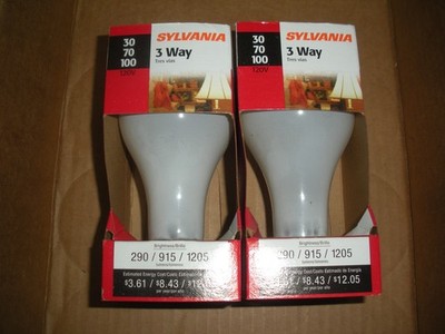 3-way lamp 30/70/100 not led lot of 2 290/915/1205 lumen 15 lots available