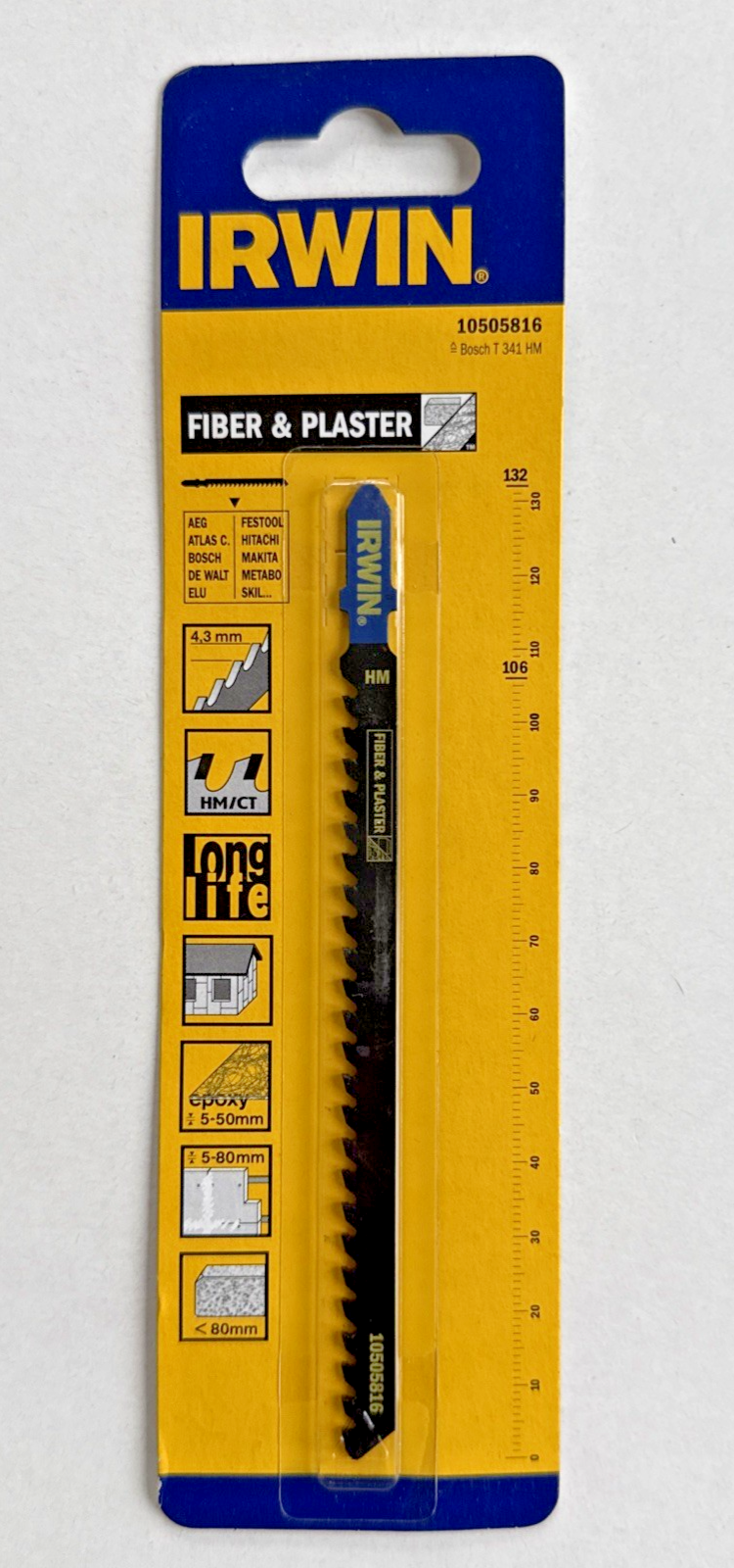 Irwin Jigsaw Blade - Abrasive Materials Fiber & Plaster - T341HM IRW10505816