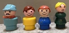 Fisher-Price Little People Figures Set of 4 Man Boy Girl Woman Vintage
