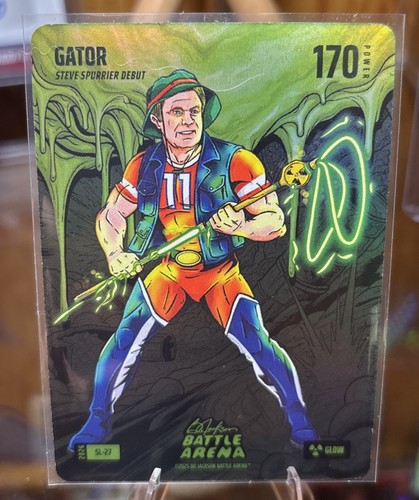 Bo Jackson Battle Arena Gator - Steve Spurrier Green Glow Battlefoil