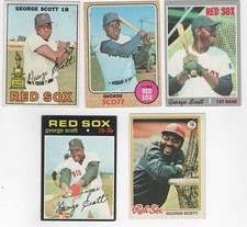 GEORGE SCOTT     TOPPS 1967  1968   1970   1971  & 1978       BOSTON RED SOX