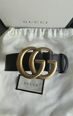 Gucci GG Marmont Belt 85/34 Black Leather Standard 414516 | eBay