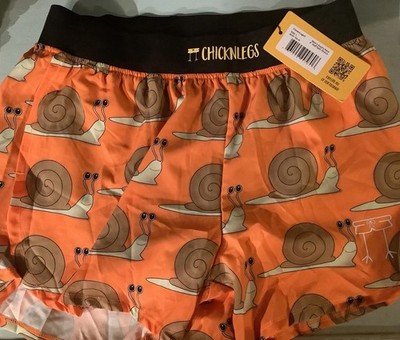 ChicknLegs Men s Snail s Pace 4  Half Split Shorts