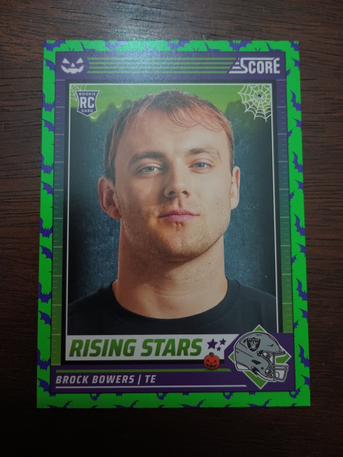 2024 Panini Score-A-Treat - Rising Stars Brock Bowers #8 Green Bats Rookie Card