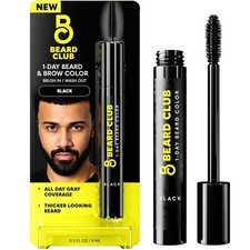 The Beard Club 1 Day Temporary Beard Dye for Men - Black Beard Mustache  Eye...