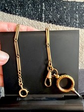 Victorian Era Gold Filled Pocket Watch Fob Watch Key French Gold Fill Chain 12.5