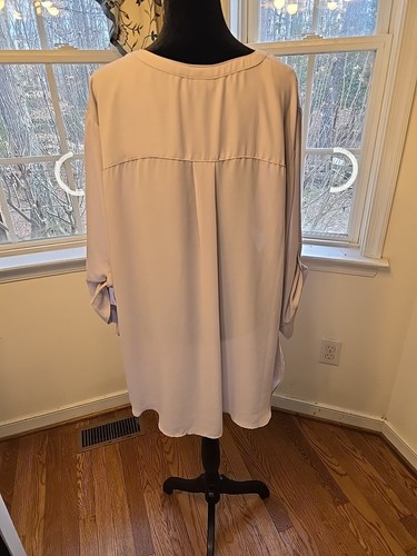 Torrid Harper Georgette Popover 3/4 Sleeve Office Flowy Blouse 4X Light Purple - Picture 5 of 8