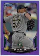 2013 Tom Milone Bowman Chrome Purple Refractor     55/199    #27 (A3378)