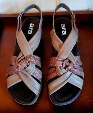 ARA Sandalen in beige-taupe, Gr. 38, schick & sehr bequem, Weite G, *NAGELNEU*