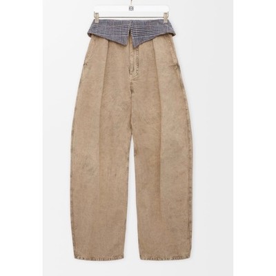 Loewe Cotton Utility Trousers Beige Pre-Owned Excellent IT 34/US 0 XS Barrel Leg