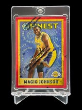 1995/96 Topps Finest MAGIC JOHNSON #252 W/ COATING LA LAKERS CHROME🔥RARE🔥