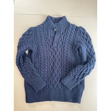 Gap Kids Boys Cable-Knit Mockneck Sweater Blue Size M 8