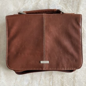 Men/Women's Classic Bible Cover Faith Badge Faux Leather Medium Brown