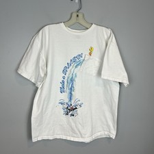 Looney Tunes T Shirt Size Large Tweety Bird Sylvester Make A Splash Vtg Y2K