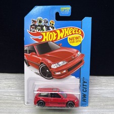 Hot Wheels 2014 Hw City Red 1990 Honda Civic Ef