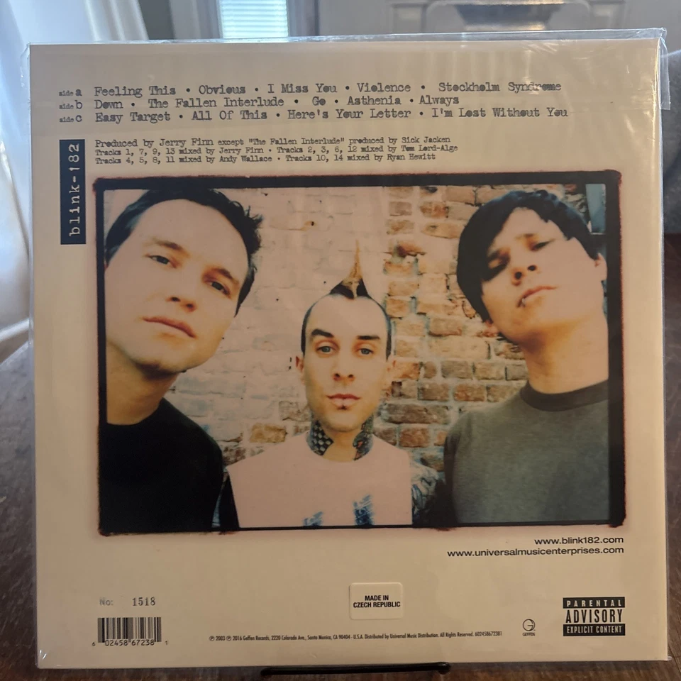 BLINK-182 - "BLINK-182" IVC 2LP Clear Vinyl - Limited to 2500 - - Image 2 of 4
