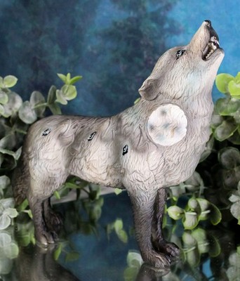 Full Moon Wolf Pack Native Tribal Howling Wolf Totem Spirit Figurine 6.25''L