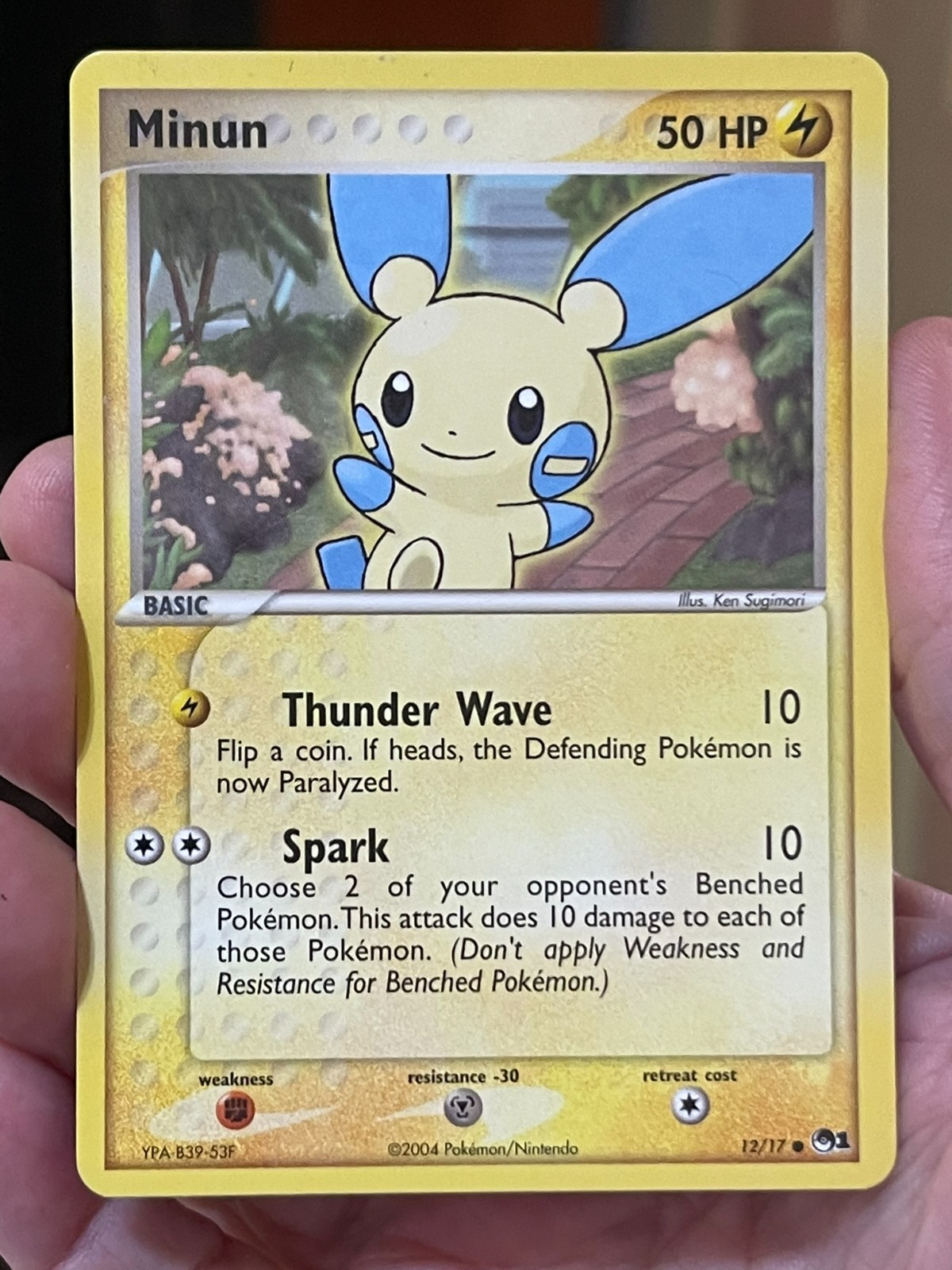 POKEMON MINUN 12/17 COMMON POP SERIES 1 PROMO NM CARD  NM CARD