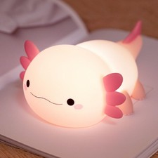 Axolotl Night Light for Kids, Cute Axolotl Lamp Silicone Baby Nursery Night L...