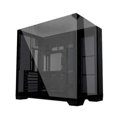 O11 Vision Compact Black-Steel-Tempered Glass ATX Mid Tower Computer Case-Bac...