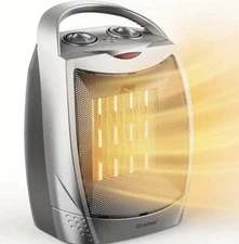 GiveBest Portable Electric Space Heater with Thermostat, 1500W/750W