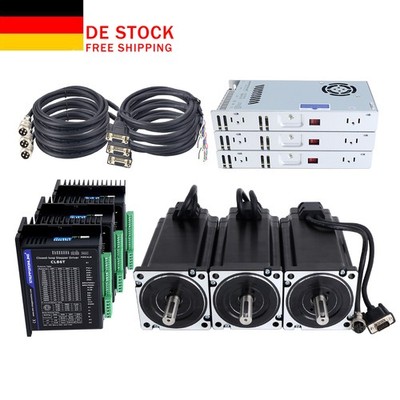 STEPPERONLINE 3 Axis Nema34 12Nm Closed Loop Schrittmotor & Servo Driver CNC Kit