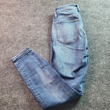 J Crew Toothpick Jeans Womens 28 Medium Wash Distressed Skinny Leg Denim