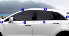 For Cadillac XT5 2017-2025 Black Steel Car Window Sill Molding Strip Cover Trim