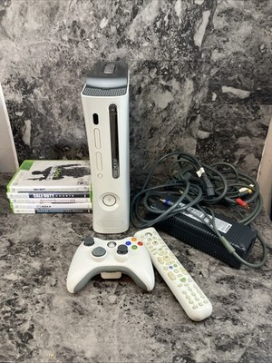 Guaranteed Work Original Xbox 360 Console White 20GB W/ 5 Games