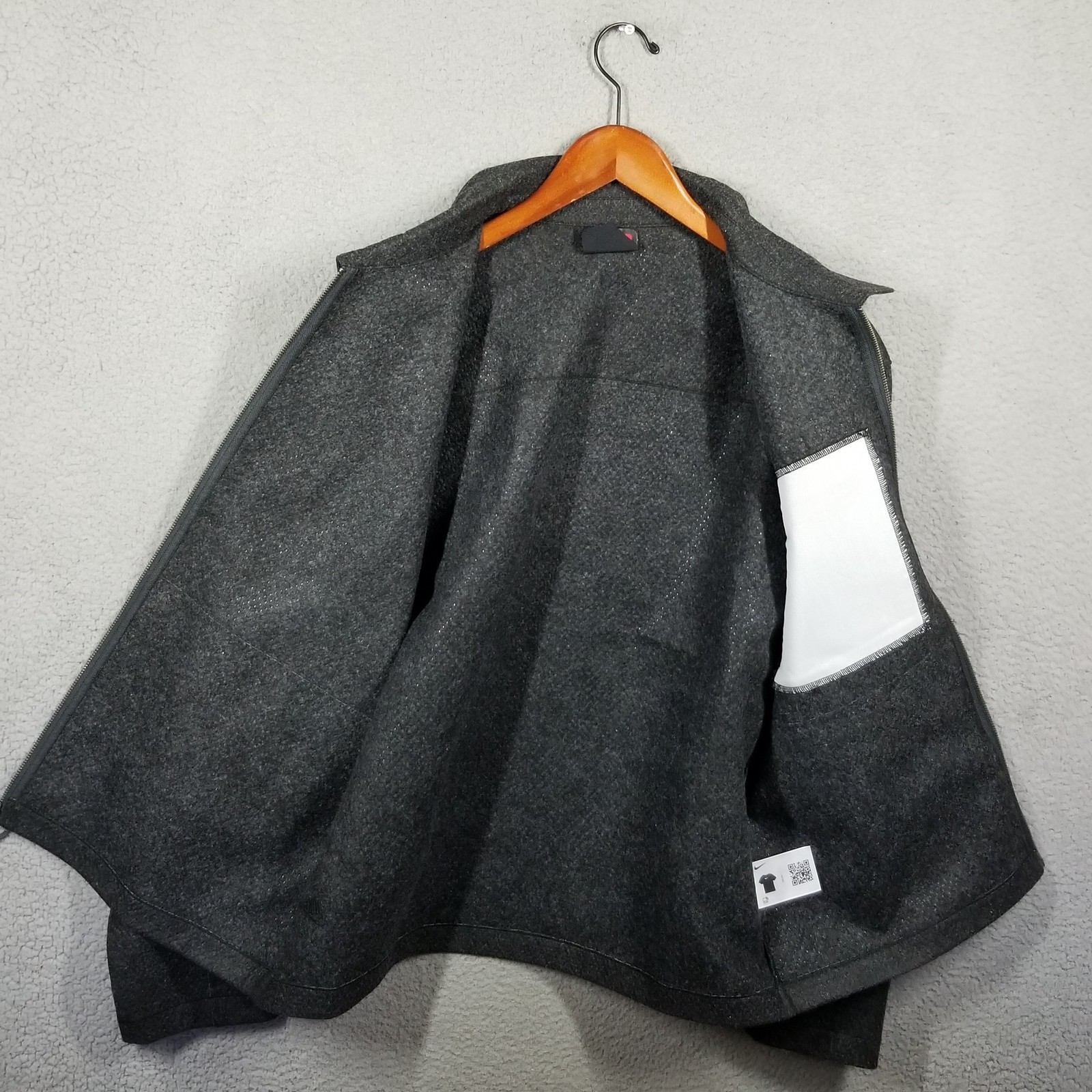 SACAI X NIKE Giacca Nike uomo media misto lana full zip tasca campione Swoosh FZ0692 FA24