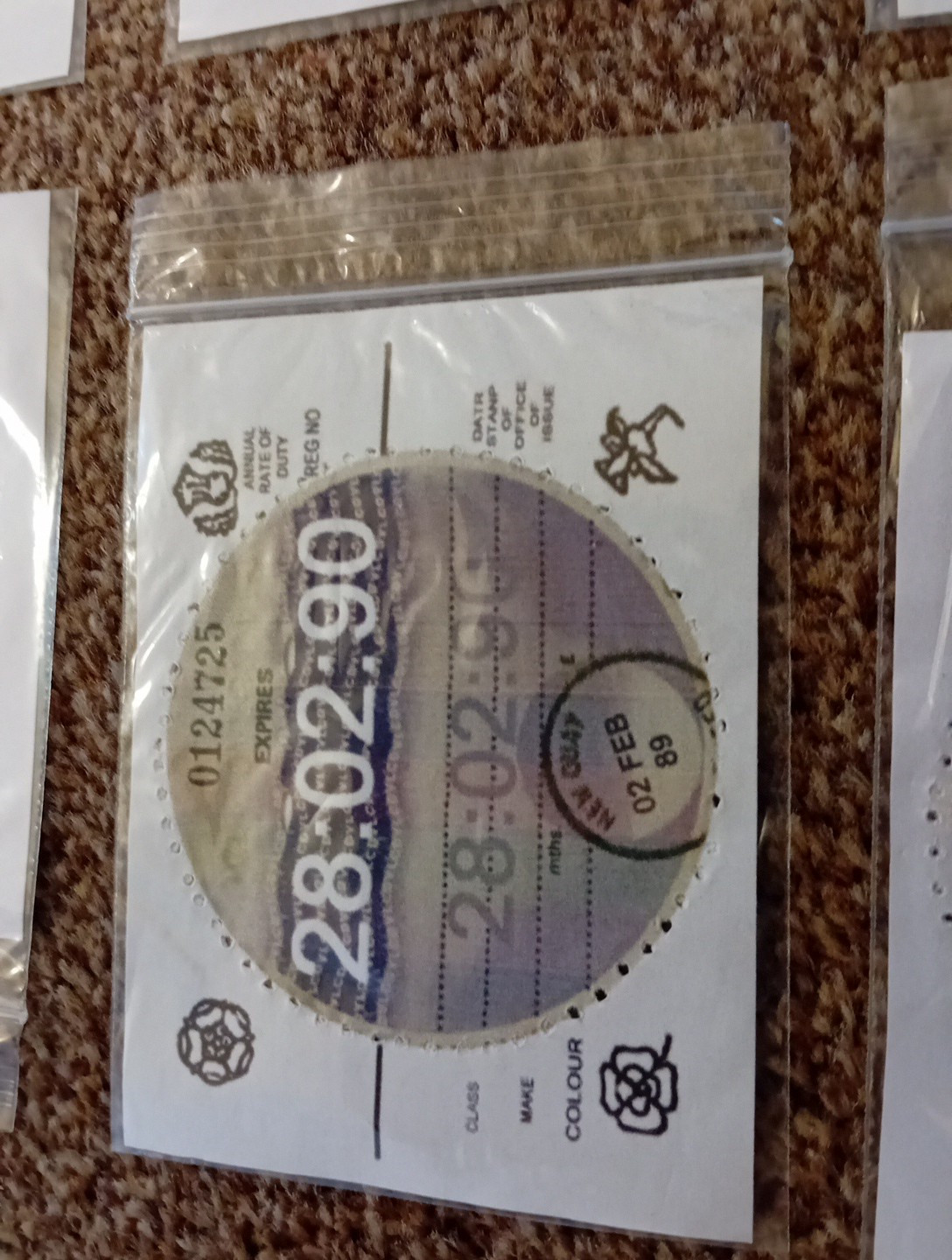 Repro Classic Car Vehicle Road Tax Disc any year/month 1921-2012 see disciption