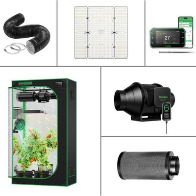 VIVOSUN Grow Kit Growbox LED Lüfter E42A+ Steuerung Grow Hub Komplettse