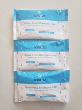 3 SCRUBZZ Bath Alternative Shampoo Caps No Rinse Latex Free
