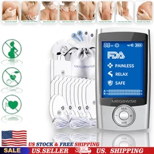 EMS TENS Unit, 24 Modes with 14 Premium Pads, Dual Channel Muscle Stimulator USA