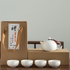 Pure White Ceramic Tea Set - Classic Chinese Teapot Gift Collection