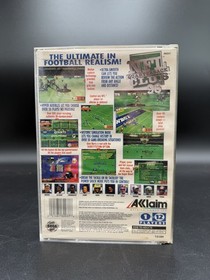 NFL Quarterback Club 96 (Sega Saturn, 1996) Complete In Box *Broken Hinge*