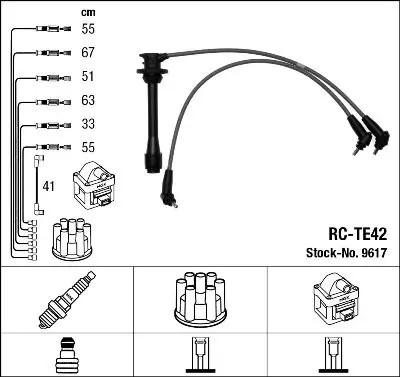 NGK 6076 - Kit Cavi Accensione 6 Linee - Ricambio Originale Per Auto - Colore Nero