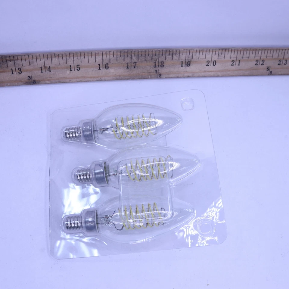 (3-Pk) EcoSmart LED Vintage Edison Light Bulb Daylight 5000K B11 60W Eqv - Image 3 of 4