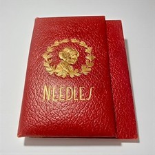 Estuche porta agujas vintage 1914 con número de patente 1088057 Checoslovaquia (V2)