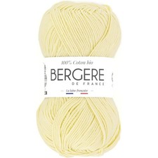 Pelote de laine - Paille - 100% coton bio - 3mm - Tricot et crochet - Bergère de