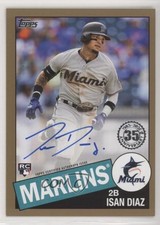 2020 Topps 1985 Topps Baseball Auto Gold 36/50 Isan Diaz #85A-ID Auto n1u