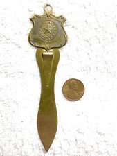 Texas Centennial 1836-1936 Dallas Souvenir Metal Brass Bookmark Lone Star State!