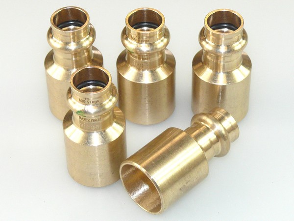 5 X Viega Sanpress ReduzierstÜCk 28 Mm X 15 Mm Profipress Pressfittinge 288228-image