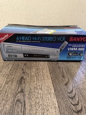 Vintage Sanyo VWM-900 4 Head VCR with Remote HiFi Tested Player VHS Silver
