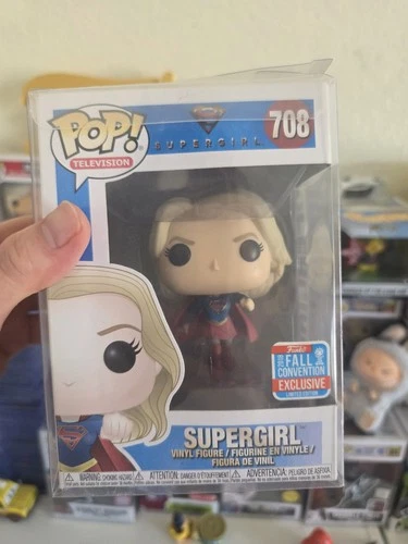 Funko Pop! 708 Supergirl Melissa Benoist 2018 Fall Convention w/Protector (Dmg)